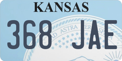KS license plate 368JAE