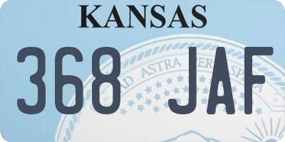KS license plate 368JAF