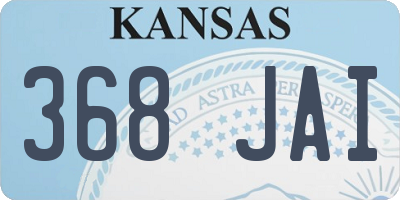 KS license plate 368JAI