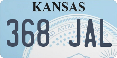 KS license plate 368JAL