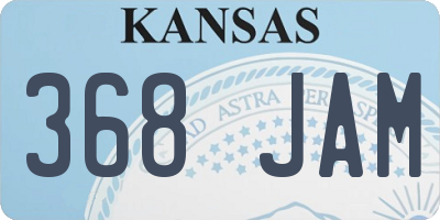 KS license plate 368JAM