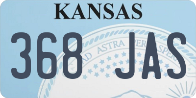 KS license plate 368JAS