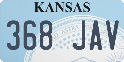 KS license plate 368JAV