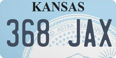 KS license plate 368JAX