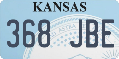 KS license plate 368JBE