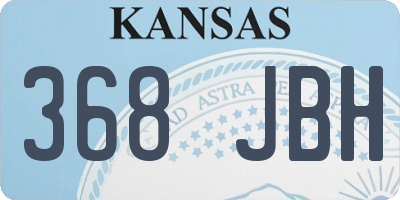 KS license plate 368JBH