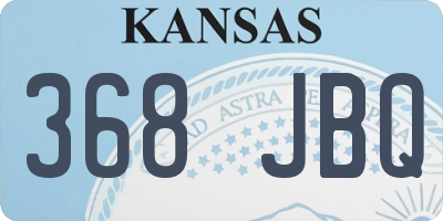 KS license plate 368JBQ