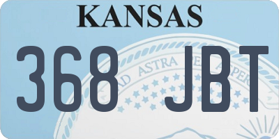 KS license plate 368JBT