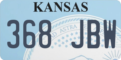 KS license plate 368JBW