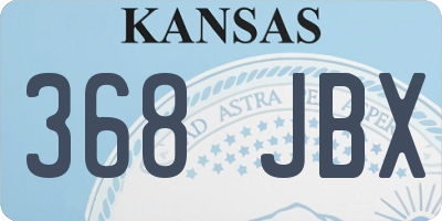 KS license plate 368JBX