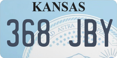 KS license plate 368JBY
