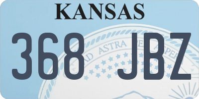 KS license plate 368JBZ