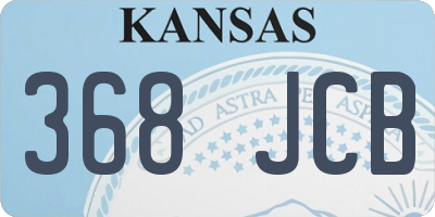 KS license plate 368JCB
