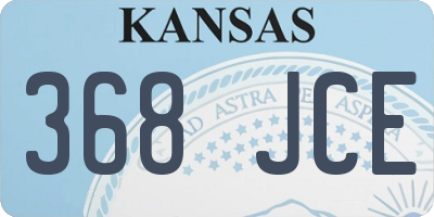 KS license plate 368JCE