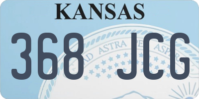 KS license plate 368JCG