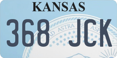 KS license plate 368JCK