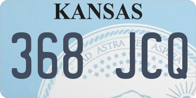KS license plate 368JCQ