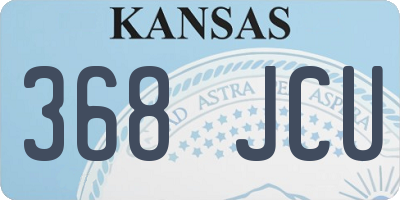 KS license plate 368JCU