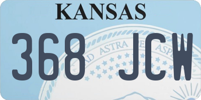 KS license plate 368JCW