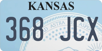 KS license plate 368JCX