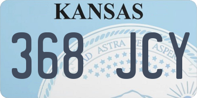 KS license plate 368JCY