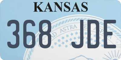 KS license plate 368JDE