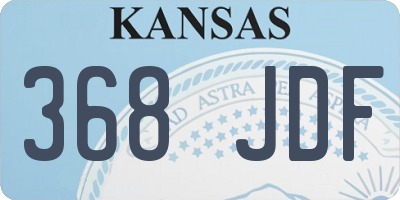 KS license plate 368JDF