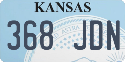 KS license plate 368JDN