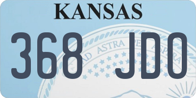 KS license plate 368JDO