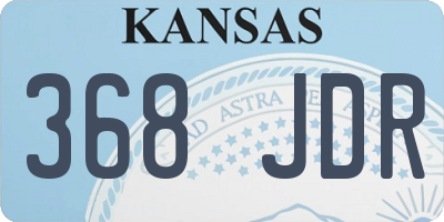 KS license plate 368JDR