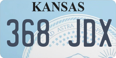 KS license plate 368JDX