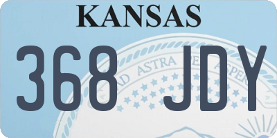 KS license plate 368JDY