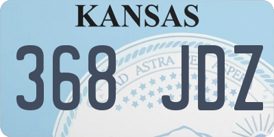 KS license plate 368JDZ