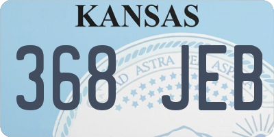 KS license plate 368JEB