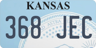 KS license plate 368JEC