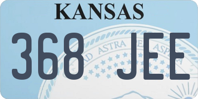 KS license plate 368JEE