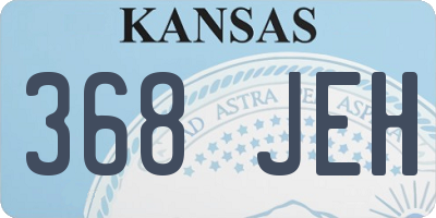 KS license plate 368JEH
