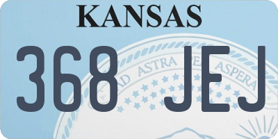 KS license plate 368JEJ