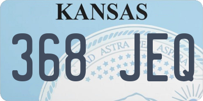 KS license plate 368JEQ