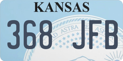 KS license plate 368JFB
