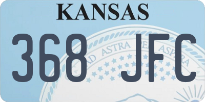 KS license plate 368JFC