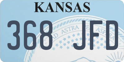 KS license plate 368JFD