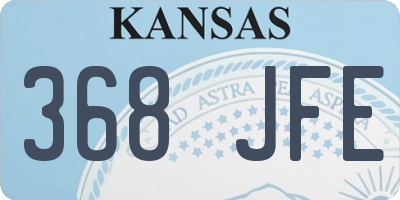 KS license plate 368JFE