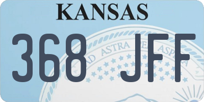 KS license plate 368JFF