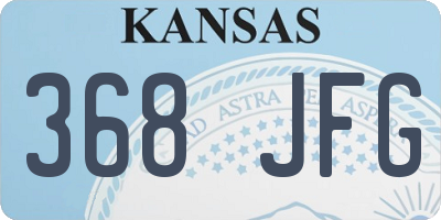 KS license plate 368JFG