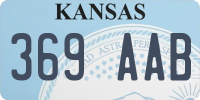 KS license plate 369AAB