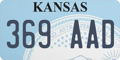 KS license plate 369AAD