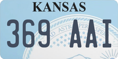 KS license plate 369AAI