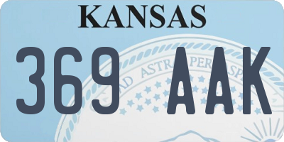 KS license plate 369AAK