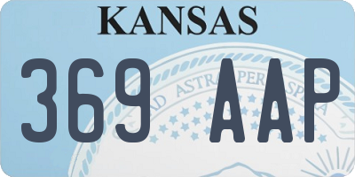 KS license plate 369AAP